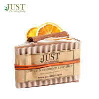 英国JUST SOAP冷制手工皂 香橙肉桂蛋糕皂 洁面沐浴皂145g