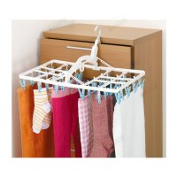 日本 晾衣架 折叠衣架 晾晒夹 晒衣夹 30头衣架 LK421