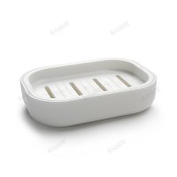 皂盒创意沥水肥皂盒皂架皂缸香皂盒a-life 塑料皂碟沥水皂托 本白色
