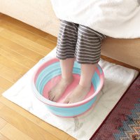 日本进口 折叠盆便携旅行水桶硅胶洗脸盆洗衣盆泡脚盆钓鱼盆