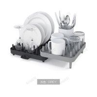 英国JOSEPH沥水架碟碗架塑料水槽架餐具收纳架杯架滴水碗盘置物架 灰色