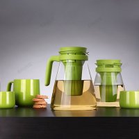 台湾artiart 玻璃水壶耐热泡茶壶过滤花茶壶冷水壶果汁壶开水壶 1.7L