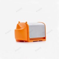 台湾artiart 牙签盒创意自动牙签罐高档牙签筒动物按压牙签座 犀牛橙色