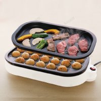 日本爱丽思 铁板烧 章鱼小丸子机器 家用电烤盘 烧烤炉炒面电煎板