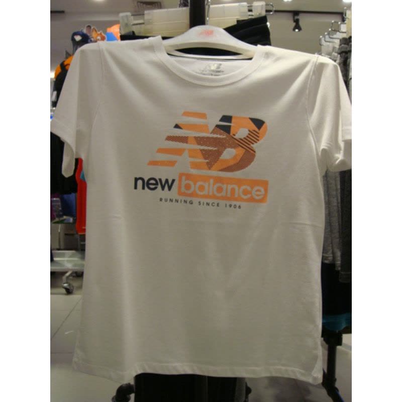 New Balance/NB 女子 2016夏季新款圆领短袖上衣logoT恤休闲运动服 AWT62648图片