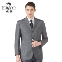 虎都 男士西服中年商务休闲直筒免烫便西装