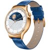 华为 HUAWEI WATCH 星月系列 智能手表（玫瑰金 蓝色表带）人造宝石 蓝色鳄鱼纹牛皮表带