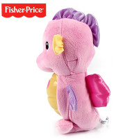 费雪(Fisher Price)声光安抚海马玩具 毛绒公仔玩具（ 0-6个月适合） 粉色海马