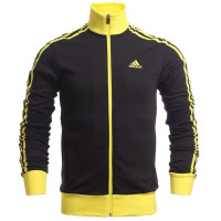 adidas阿迪达斯男装 2015新款运动服男士立领针织休闲夹克外套黑色AB5415