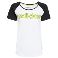 adidas阿迪达斯 2016夏季 NEO女子运动休闲修身短袖T恤 AY5575