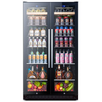 尊堡(zunbao)BJ-635红酒柜恒温酒柜家用商用会所办公室冰吧嵌入一体双开门双温双控冰箱茶叶饮料水果雪茄冷藏保鲜柜