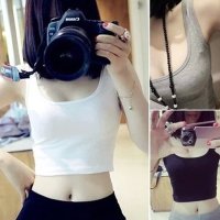 雅泊妮2015 时尚百搭好品质高腰短款抹胸小背心吊带女打底