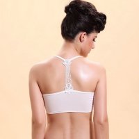 雅泊妮2016爆款女式烫钻玫瑰花结蕾丝裹胸 防走光小吊带打底裹胸 抹胸-317