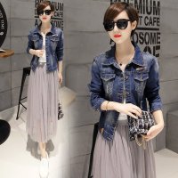 雅泊妮2016春季新款牛外套 短款 牛仔夹克短外套 女6830#