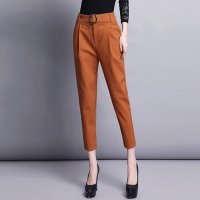 雅泊妮女裤2016春装新款高腰休闲裤宽松九分裤哈伦裤女时尚小脚裤潮-6850