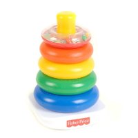 正版费雪早教益智玩具智体发展彩虹套圈不倒翁叠叠乐N8248