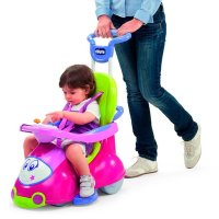 智高chicco 意大利 四合一骑行车 607030 婴儿助步车 学步车 推车孩子礼物 粉色四合一