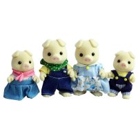 森贝儿森林动物家族 sylvanian families 女孩玩具 家族套 猪猪家族SF31468