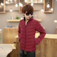 骆菲诗2015秋冬季新款男式棉服 青少年韩版棉服修身立领纯色棉衣 1107款