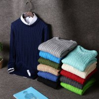 骆菲诗 luofeis冬季纯色麻花毛衣 加厚毛衫 保暖内衣 针织衫