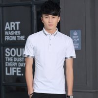 2016夏季男士短袖polo衫翻领半袖棉纯色男式短袖t恤