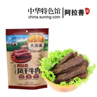 【中华特色】阿拉善馆大漠魂 手撕风干牛肉干休闲零食五香味250g纸袋装 华北