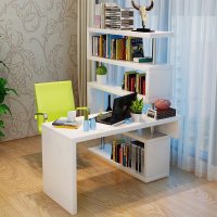 欧尚杰现代简约书桌书架组合置物架创意书架书柜
