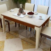 欧尚杰现代简约大理石餐桌组合 餐桌餐椅套装 大小户型餐桌