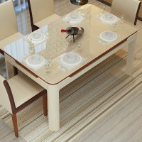 欧尚杰 餐桌餐椅套装 钢化玻璃餐桌 小户型餐桌 方桌吃饭桌餐台