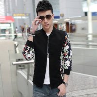 尊首(ZUNSHOU)2016春季新款男士夹克修身大码男装立领夹克 男棒球服