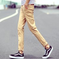 尊首(ZUNSHOU)2016新款男士休闲裤 男全棉水洗修身长裤男小脚裤