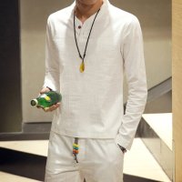 尊首(ZUNSHOU) 2016春夏装新款男装长袖T恤 男上衣潮纯色打底t恤男