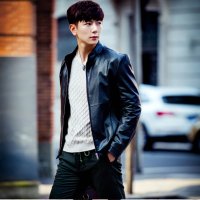 尊首(ZUNSHOU)2016新款男士皮衣 男韩版时尚立领精品潮男机车皮夹克外套