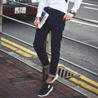 尊首(ZUNSHOU)男士水洗牛仔裤 男修身欧美经典款牛仔长裤