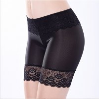 老头夫皇 夏季防走光透气打底裤蕾丝薄款大码安全裤FH8183三条混色装