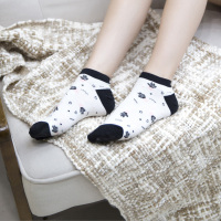 老头夫皇 女士纯棉时尚百搭可爱休闲船袜 FW1022 六双混色装