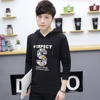 步来褶惠2017套头卫衣青年长袖印花T恤男学生打底衫上衣夏