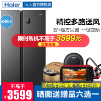 海尔(Haier)538升对开双开门嵌入冰箱一级双变频节能智+魔方视窗BCD-538WGHSSEDB9