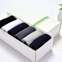 竹千华 男士袜子 竹纤维袜子 商务中筒袜 休闲袜吸湿排汗 六双礼盒装