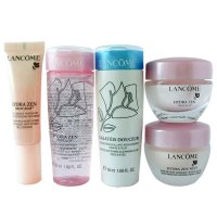 Lancome兰蔻5件套旅行套装卸妆乳50ml+保湿啫喱50ml+保湿精华10ml+日霜15ml+晚霜15ML