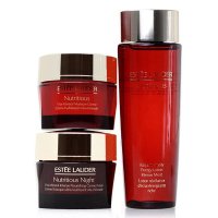Esteelauder雅诗兰黛 红石榴鲜活营养三件套装 爽肤水200ml+ 日霜50ml+ 晚霜50ml