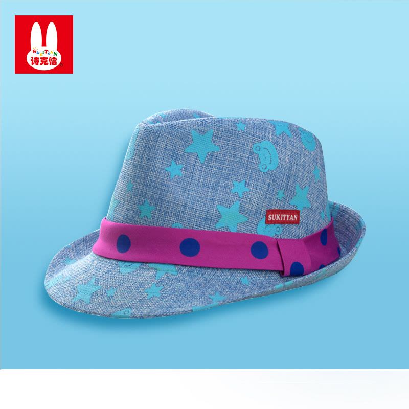 诗克恰秋季新款儿童礼帽绅士帽男童女童通用大檐帽图片