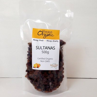 Always Organics Sultanas 有机认证无核葡萄干500g