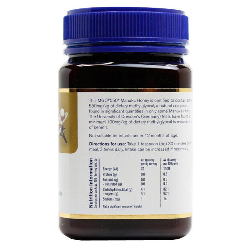 Manuka Health 蜜纽康 MGO550+(UMF25+)天然麦卢卡蜂蜜 500g