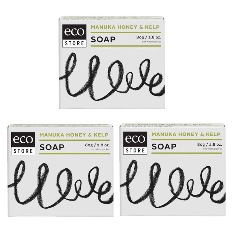 Eco Store 天然麦卢卡蜂蜜海藻精华润肤皂 3块装 80g*3