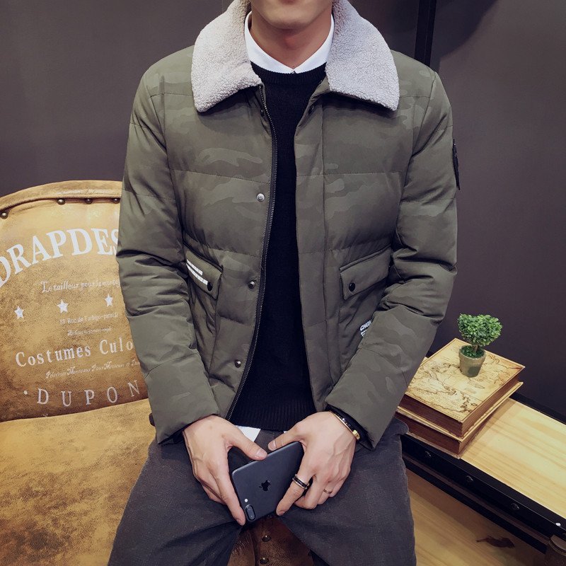 港仔17男棉衣冬季新款手塞棉冬装新款潮男军旅款棉衣外套棉服男装