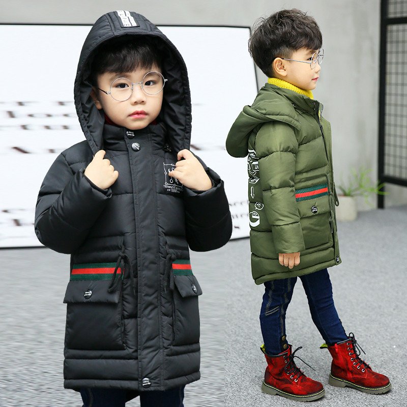 2017冬季新款儿童装加厚可拆卸帽棉袄男童棉衣外套韩版中大童棉服