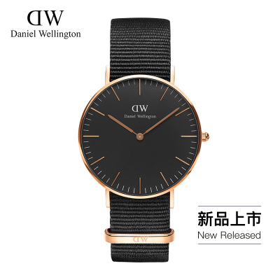 丹尼尔惠灵顿（DanielWellington）DW女士36mm尼龙腕表新品黑色尼龙表 DW00100150