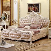 家具 欧式床双人床 现代法式床 美式田园公主床 橡木实木