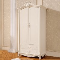 欧式衣柜韩式田园衣柜 法式衣柜 卧室两门大衣柜